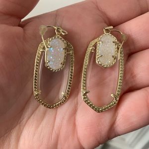 RARE Kendra Scott Darcy (Elle) Clear & White Drusy